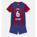 Günstige Barcelona Paez Gavi #6 Babykleidung Heim Fussballtrikot Kinder 2023-24 Kurzarm (+ kurze hosen)